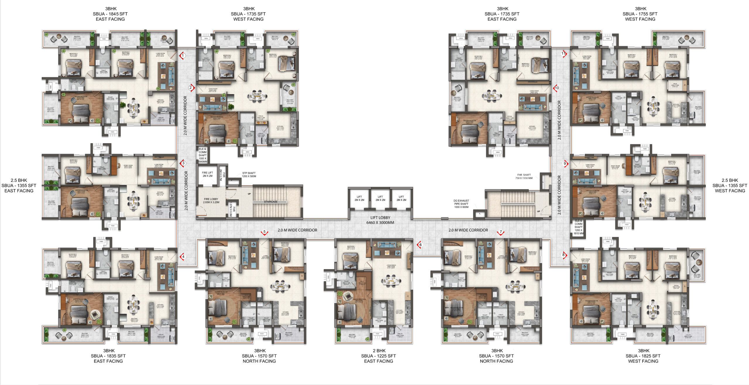 2 BHK Floor Plan